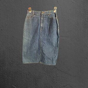 Vintage Calvin Klein Midi Denim Skirt